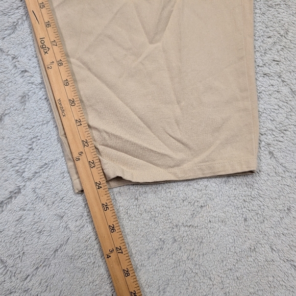 Able Pants Womens 1X Beige Pull On Cotton Twill Stretch Taper Casual Crop - Picture 5 of 8